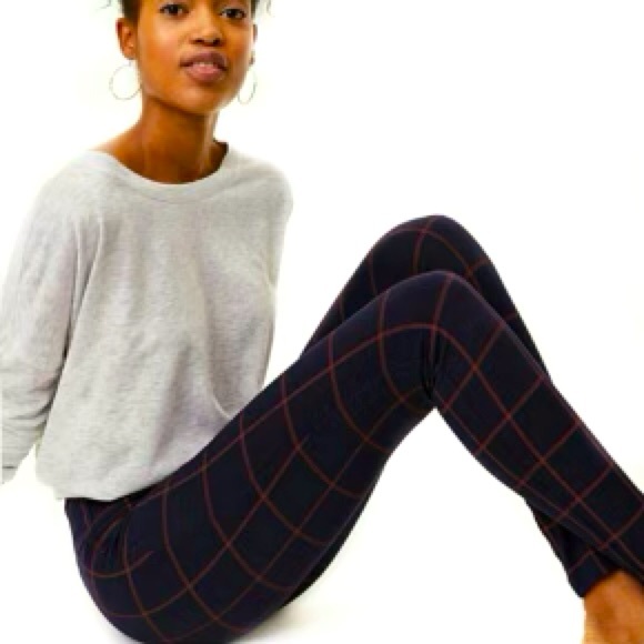 LOFT Pants - LOFT Windowpane Plaid Leggings